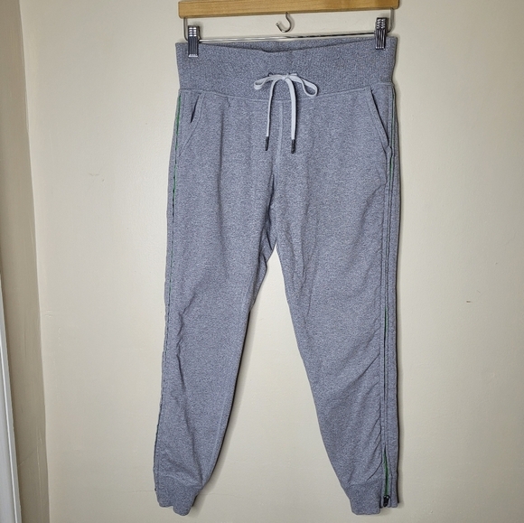 Lululemon No Sweat Pants Side Zips Pre/Post Workout Heathered Grey - Picture 4 of 11